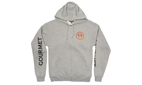Mosaic Zip Hoody: Heather Grey/Black